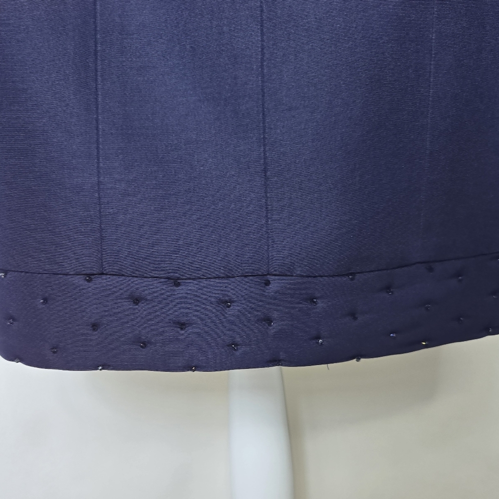 10O% Silk Olga Banartsev, Royal Blue strapless Corset  Cocktail dress size 4 - Picture 3 of 16